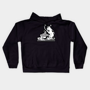 Electric Guitar Cat Rock Music Japan Style Funny Cat Kids Hoodie